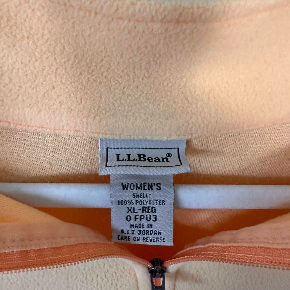L.L. Bean Fleece Pullover Jacket Women's XL Butter Yellow Quarter Zip Gorpcore - Picture 4 of 7